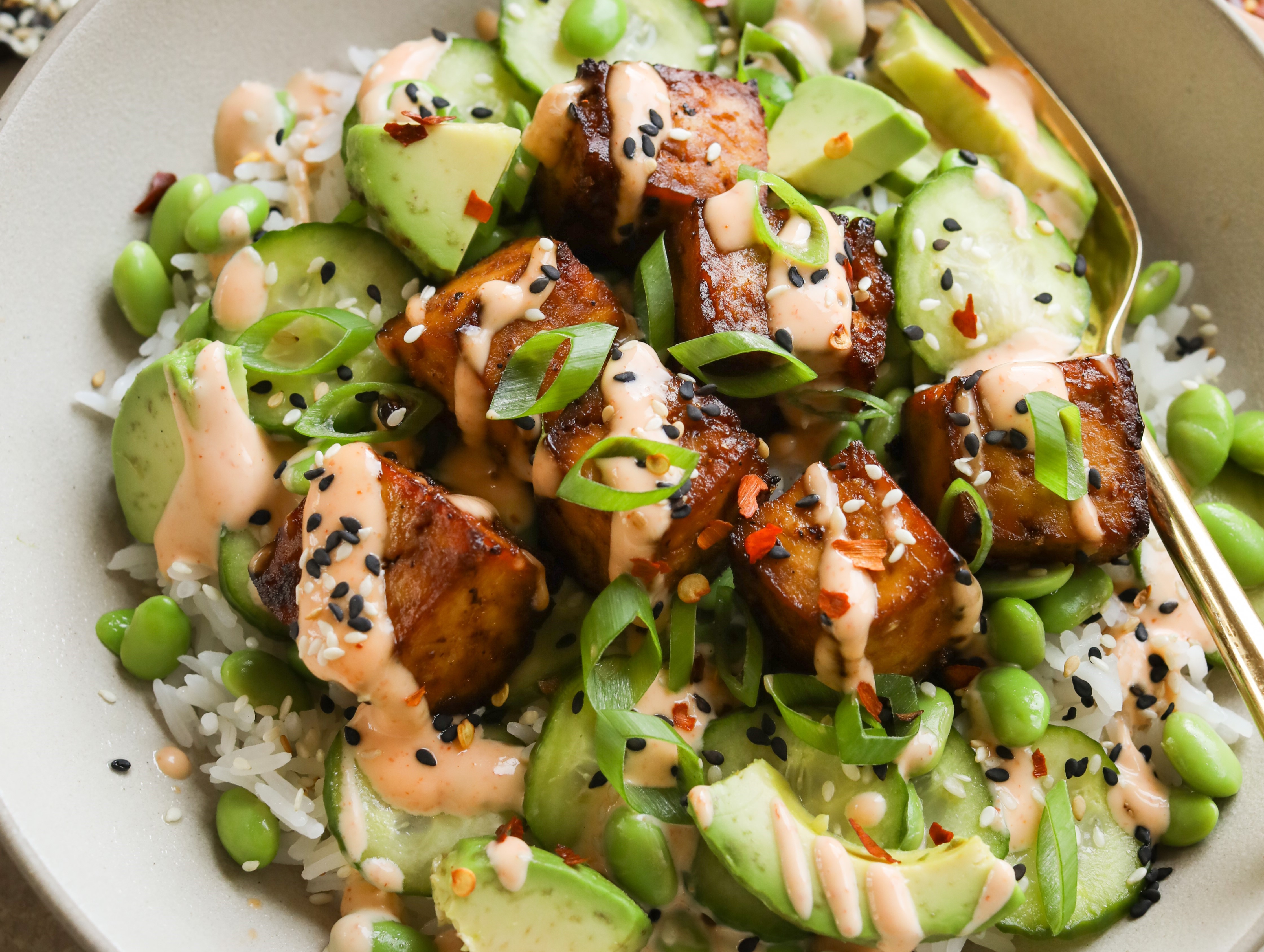 Asian Baked Tofu Bowls