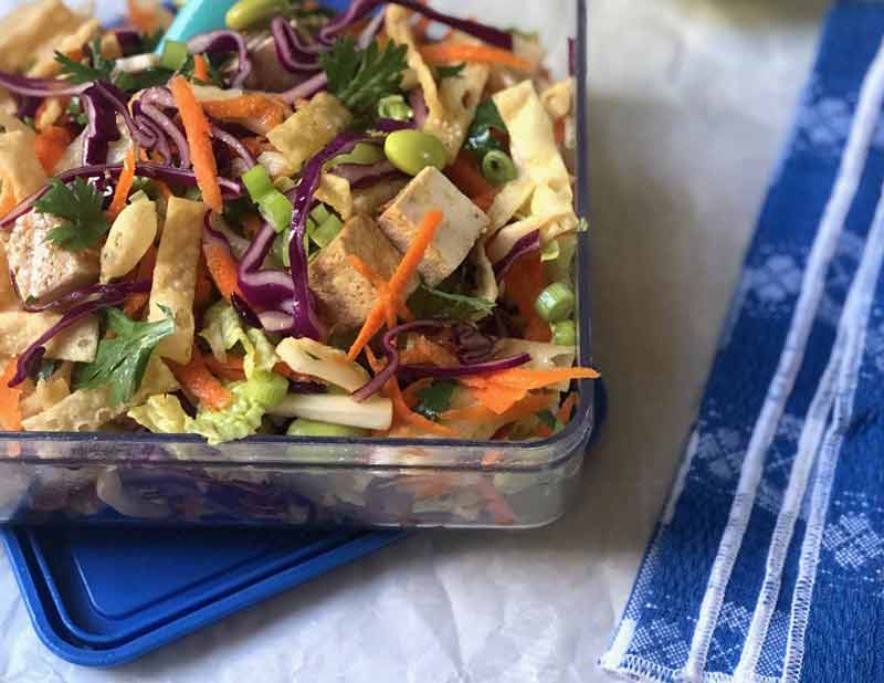 Chinese Chickenless Lunch Box Salad