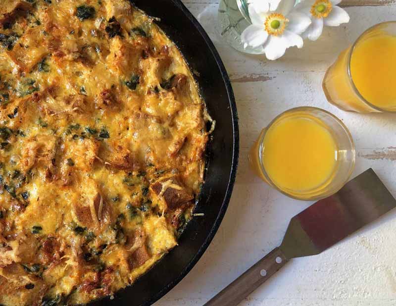 Overnight Egg Casserole with Soy Chorizo Crumbles