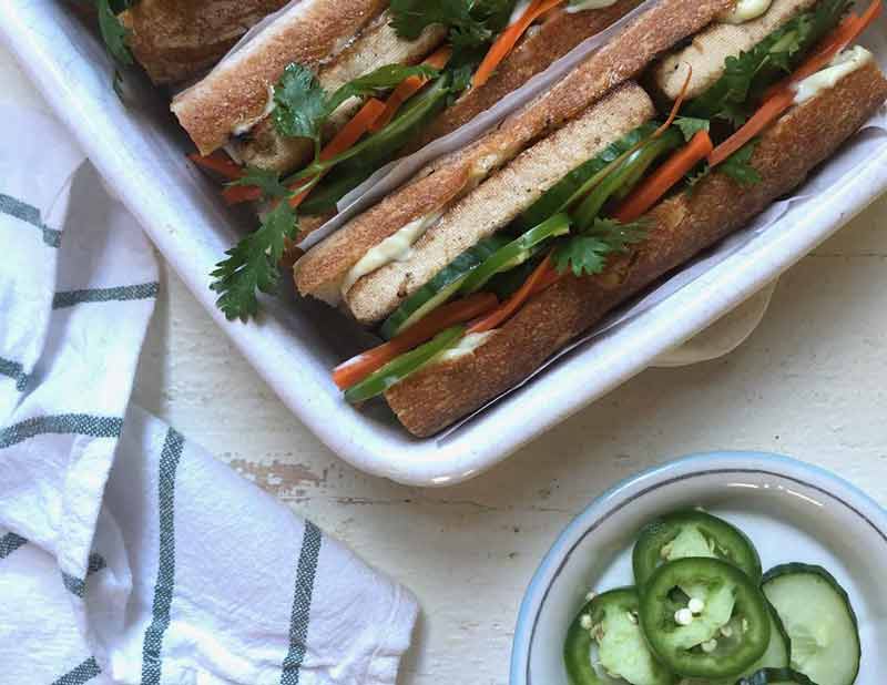 Tofu Banh Mi with Carrot Pickle