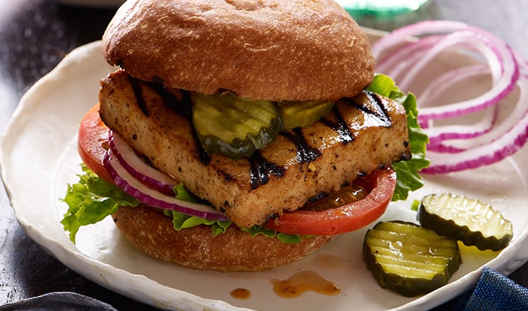 Sweet and Spicy Grilled Tofu Burgers | Soy Connection