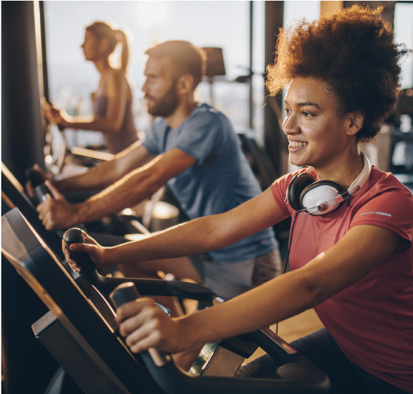 Girl on Workout Machine