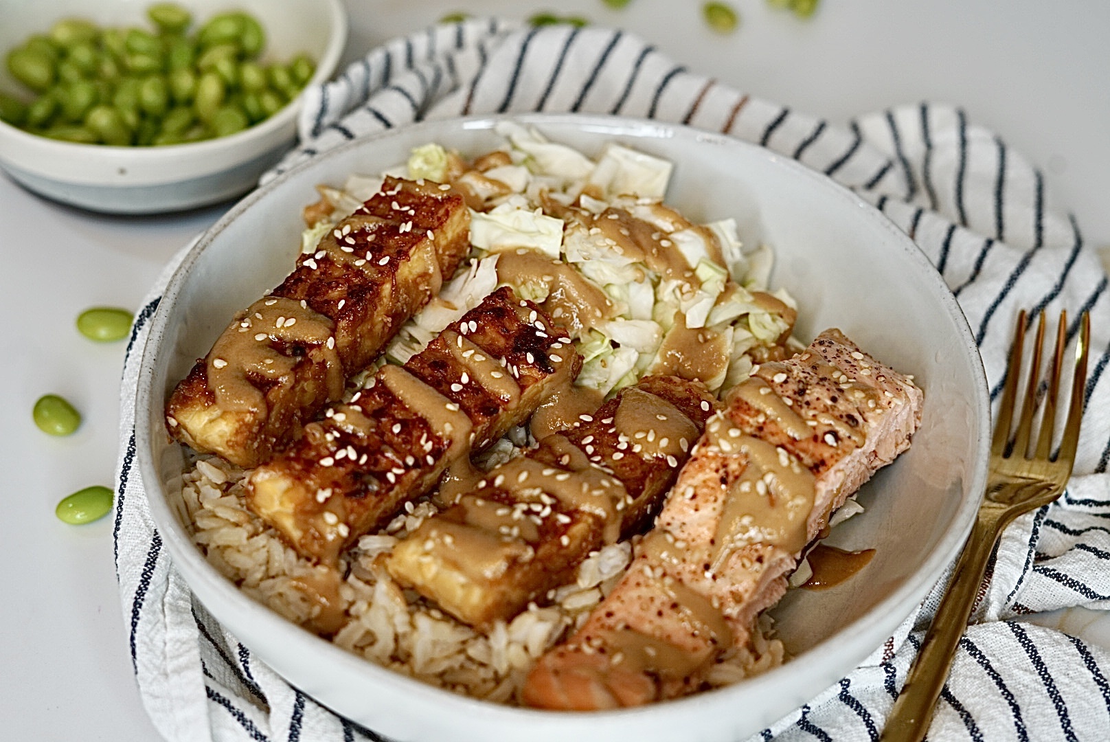 Miso-MapleTempeh&amp;SalmonGut-HealthyPowerBowl