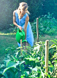 Women Watering Plants