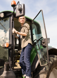 Women In a Tractor